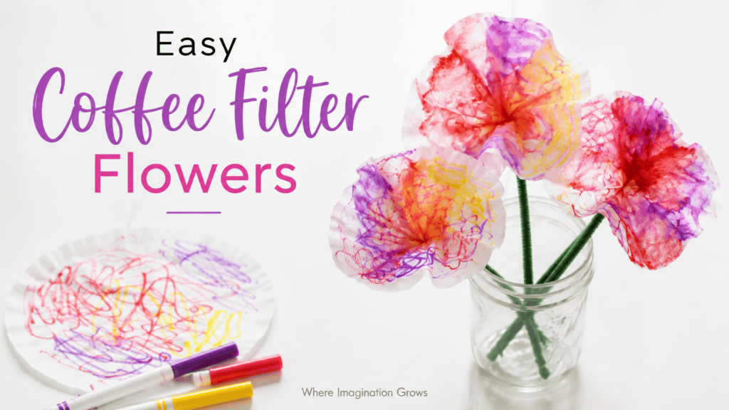 Coffee Filter Flower Craft for Kids