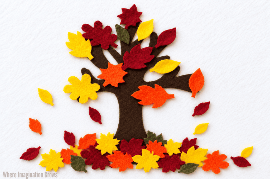 Easy Fall Tree and Fall Tree Felt Board Activity for Toddlers and Preschoolers