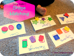 Easy diy shape matching game for toddlers!