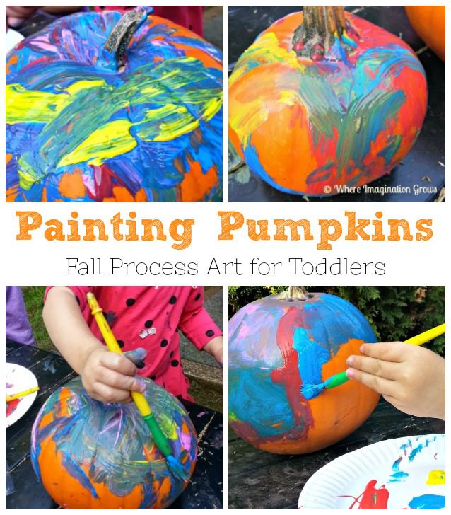 Painting Pumpkins: Simple Process Art for Toddlers