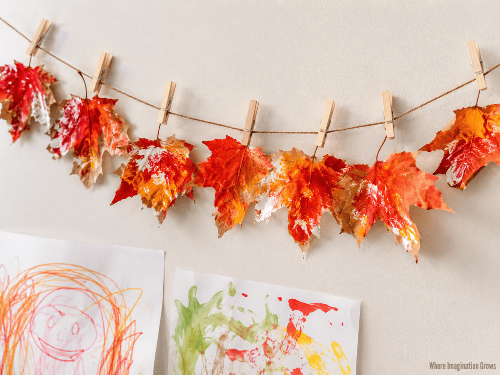 Fall Leaf Painting for Toddlers and Preschoolers