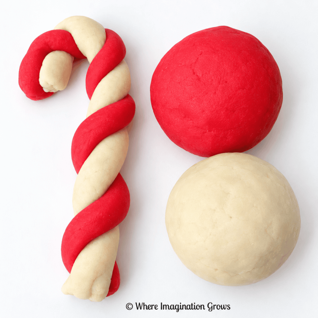 Candy Cane Scented Playdough Recipe for Kids
