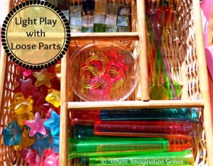 Light Table Activities with Loose Parts! Preschool open-ended play on the light table