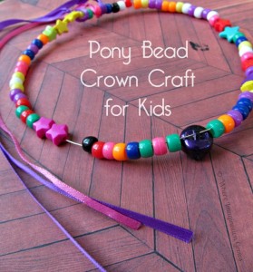 Easy Pony Bead Crown Craft for Kids