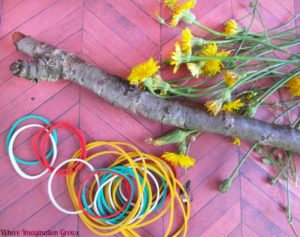 Fine Motor Fairy Wand Craft for Kids! A simple backyard craft for toddlers and preschoolers!