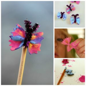 Pasta butterfly craft for kids!