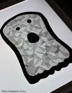 Light Table Activity: Halloween Ghost Collage