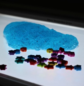 Star Slime Sensory for Kids on the Light Table