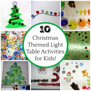 Light Table Christmas Activities for Preschoolers