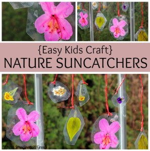 Spring Crafts for Kids: DIY Laminated Nature Suncatchers