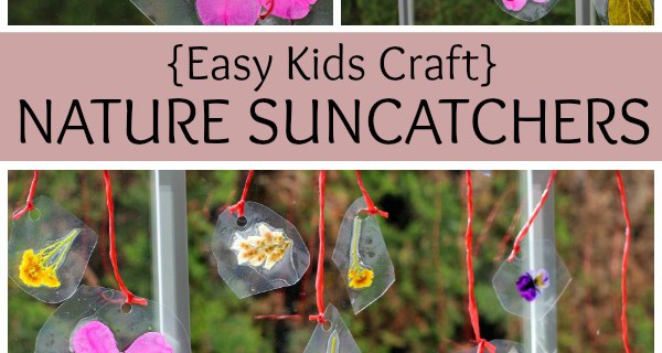 Spring Crafts for Kids: DIY Laminated Nature Suncatchers