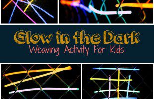Glow in the Dark Weaving Activity for Kids!