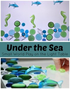 Under the Sea Small World Activity on the Light Table! Light play for kids