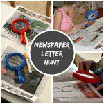 Recycled Newspaper Letter Hunt for Kids - Where Imagination Grows