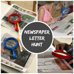 Learning Letters With Recycled Newspaper for Preschoolers