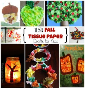 12 Fall Crafts for Kids using Tissue Paper