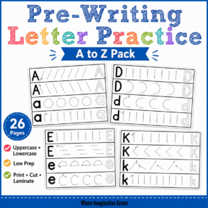 Prewriting Letter Practice A to Z | Alphabet Tracing
