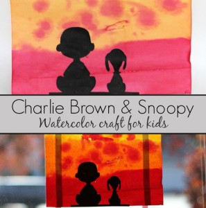 Charlie Brown and Snoopy Craft for Kids! Peanuts Watercolor art!