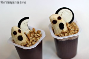 Simple Halloween Pudding Snacks for kids!