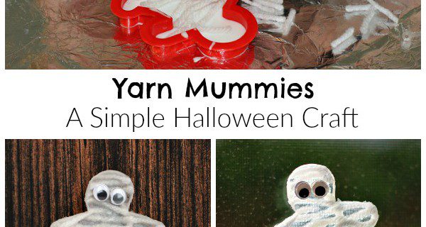 Yarn Mummies! Simple Halloween Craft for kids