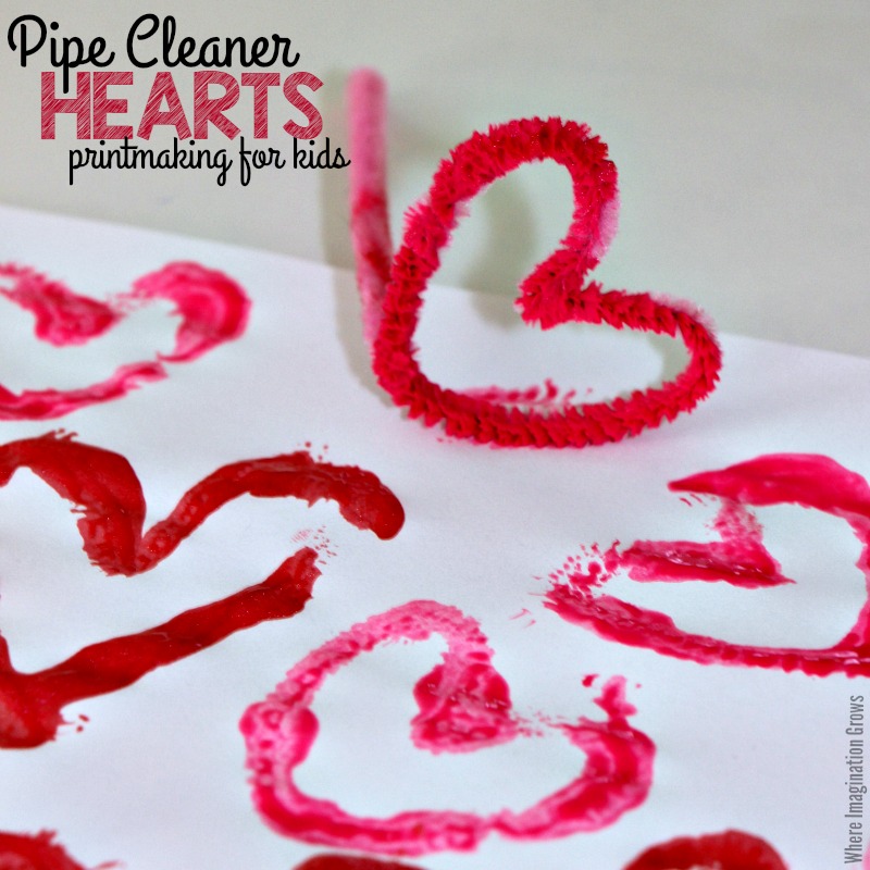 Painted Paper Hearts: quick and easy craft project for Valentine's