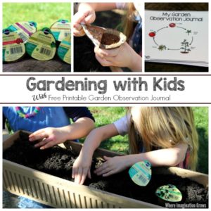 Tips for Gardening with Preschoolers! Plus free garden observation journal!