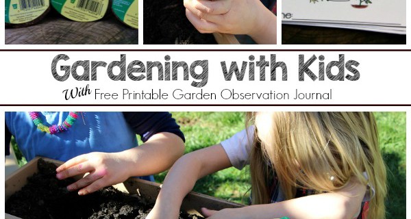 Tips for Gardening with Preschoolers! Plus free garden observation journal!