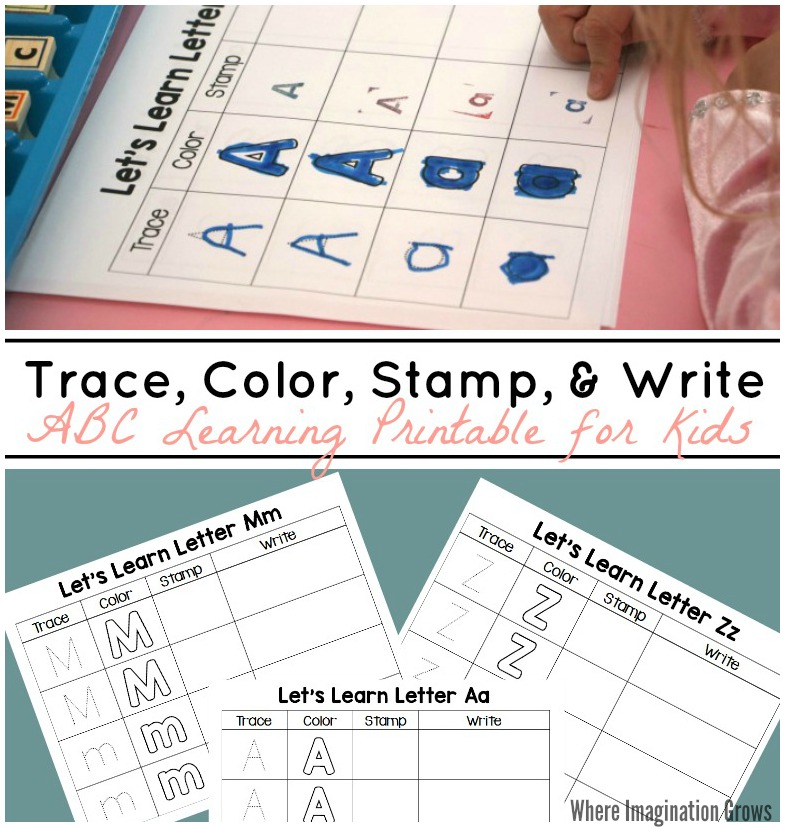 FREE Alphabet Stamp Handwriting Printables for Early Learners