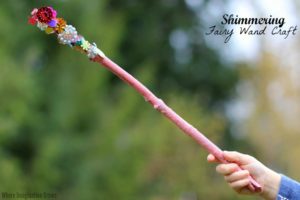 Shimmering Fairy Wand Craft for Kids! A simple backyard craft for preschooler!
