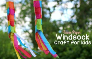 Tissue Paper Windsock Craft for Kids! A fun fine motor craft for summer!
