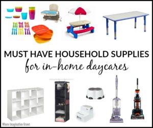 Must have supplies for home daycare providers! A list of household gear new childcare providers need
