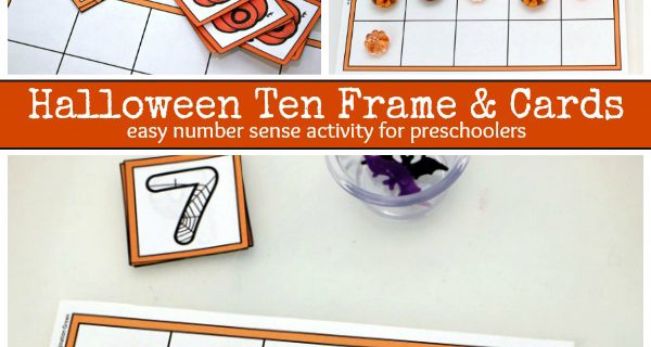 Halloween Ten Frame & Number Cards! A free printable to help preschoolers with number sense!