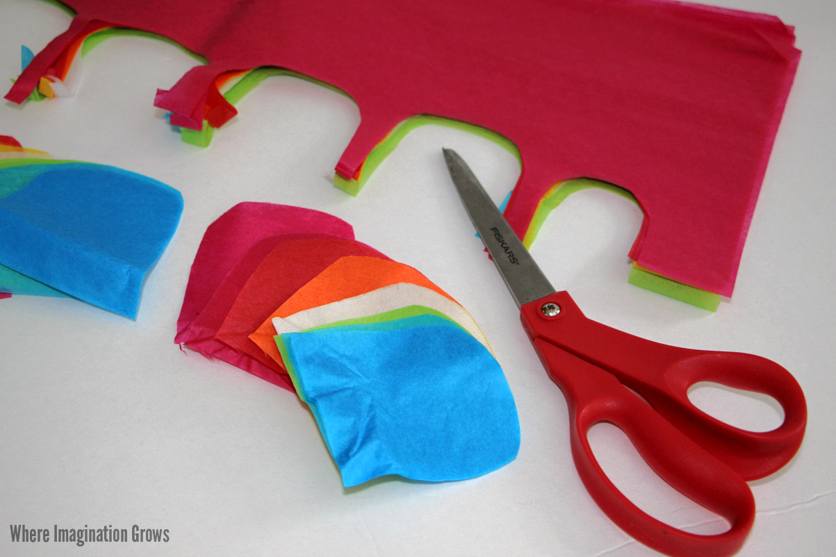 Tissue Paper Windsocks Craft for Kids