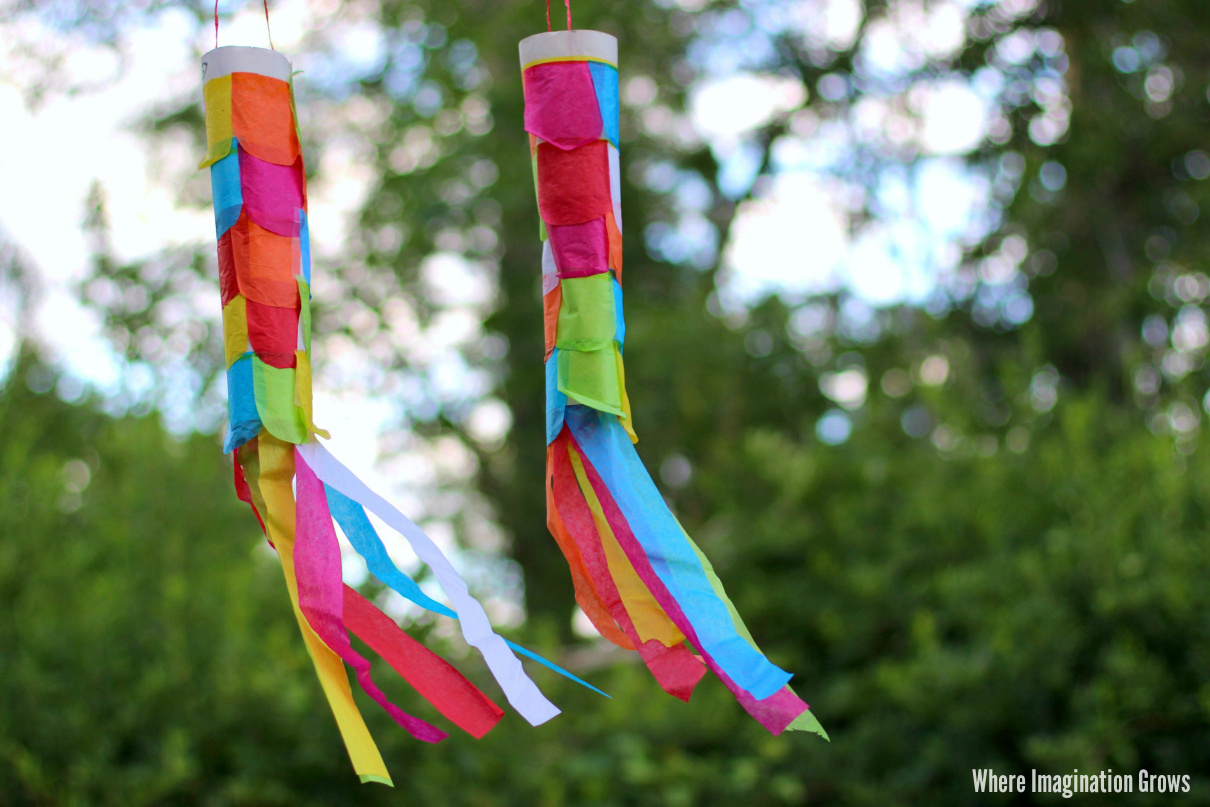 Windsock Tissue Paper Craft for Kids