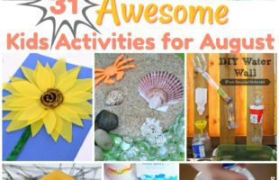 A month of kids activities for August! 31 ideas for summer fun at home! This free activity planner is an all-in-one lesson plan for summer with kids!
