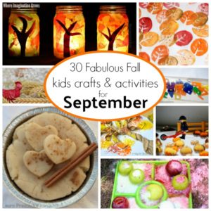 A month of kids activities for September! Fun fall crafts and learning activities for preschoolers!