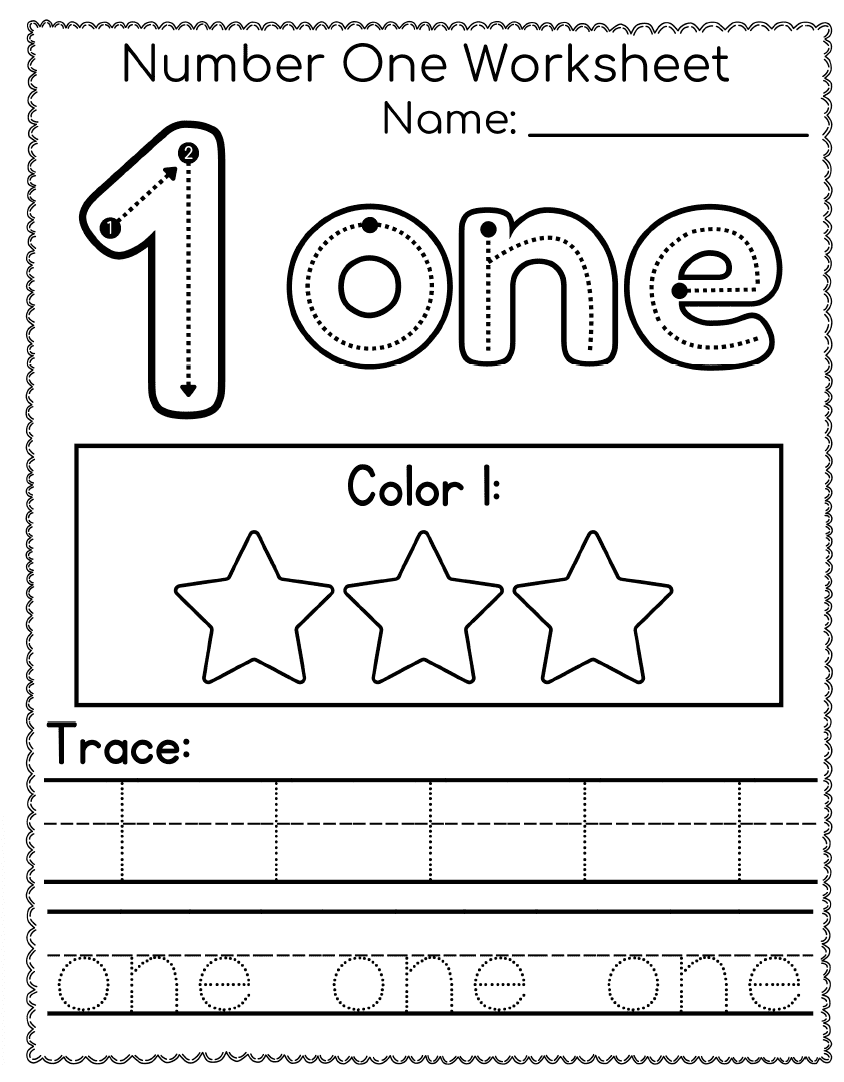 Free Printable Number Tracing & Recognition Worksheets (1–9) - Image 2