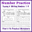 Preschool Number Worksheets