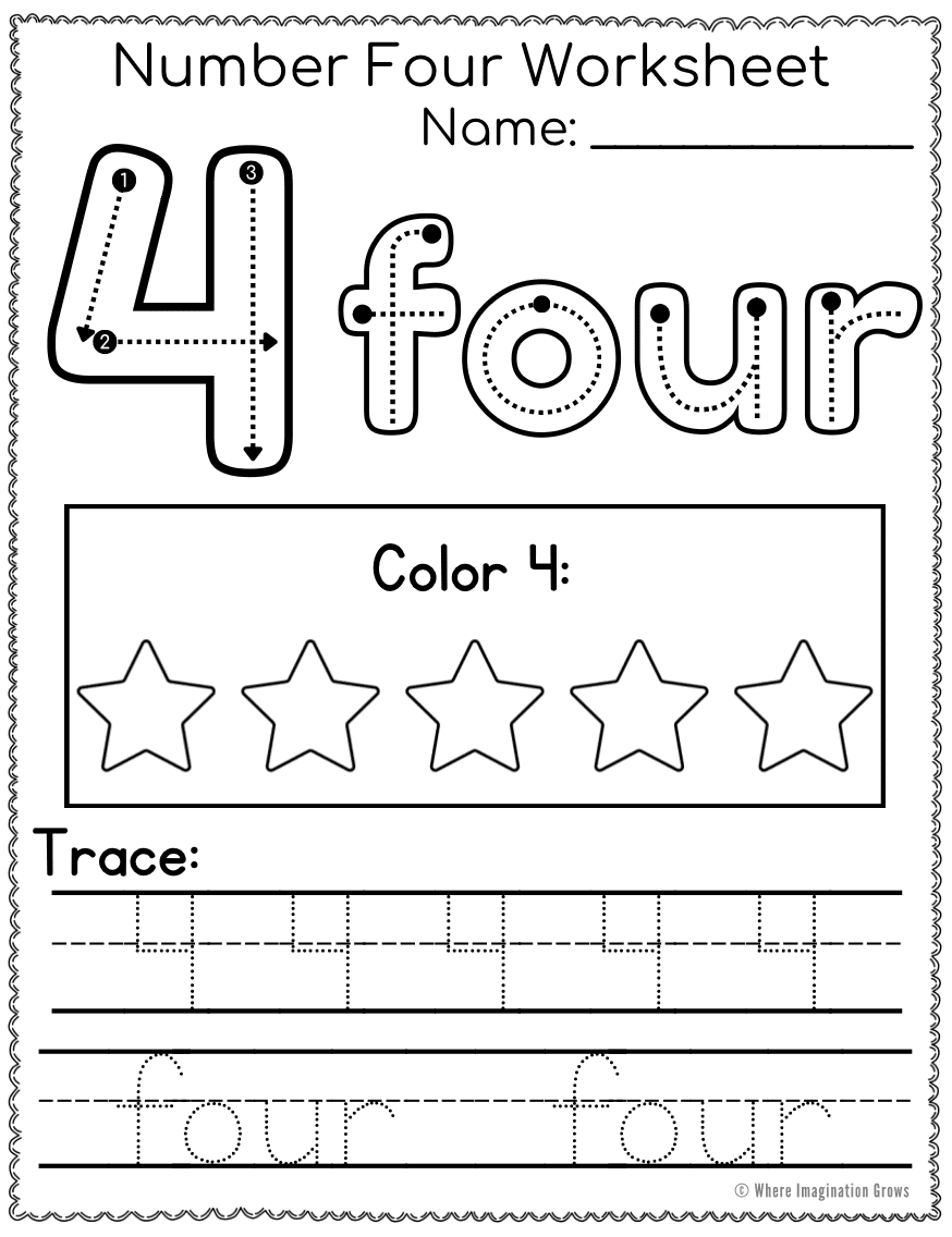 Free Printable Number Tracing & Recognition Worksheets (1–9) - Image 4
