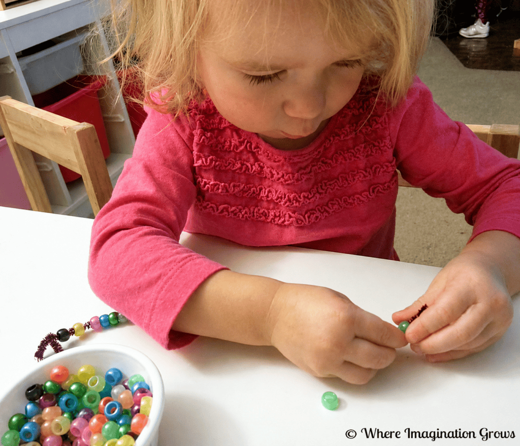 Easy Fine Motor Pony Bead Butterfly Craft for Kids!