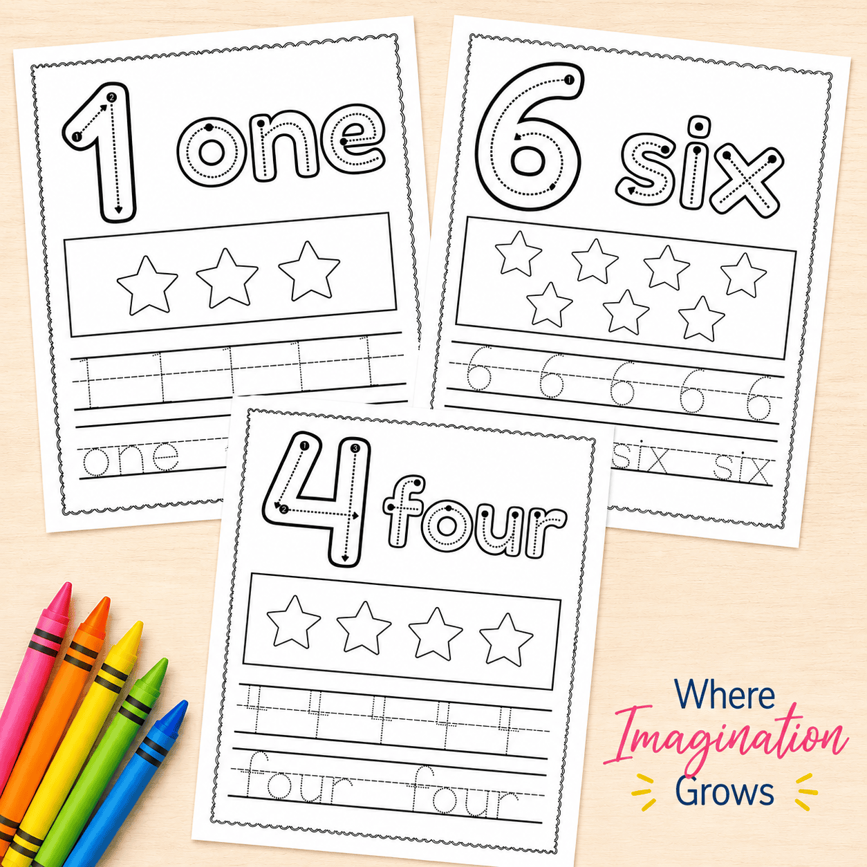 Number Tracing & Recognition Worksheets (1–9) for Preschoolers! No-Prep!