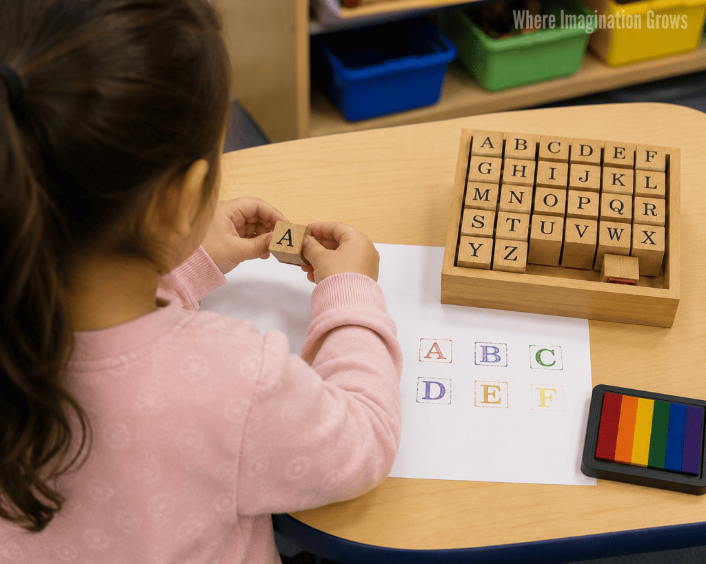 Preschool Letter Recognition- Hands-on Learning with Stamps