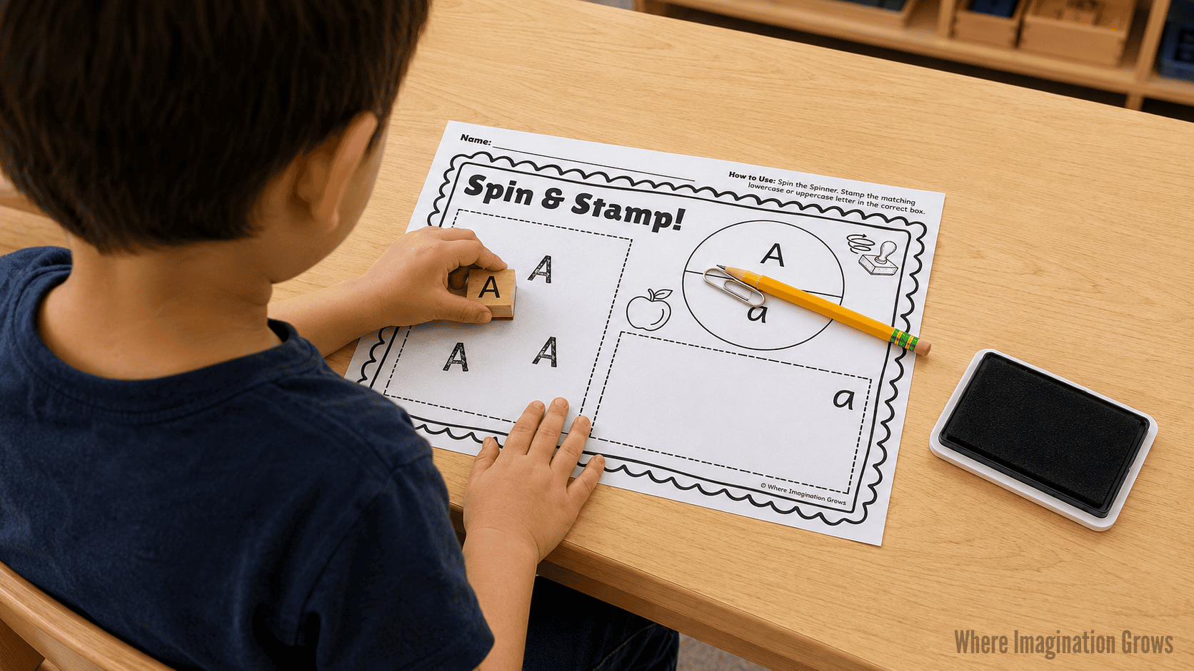 Spin & Stamp Letter Recognition Worksheets - Image 4