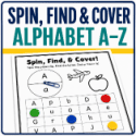 Preschool Spin & Cover Number Worksheets